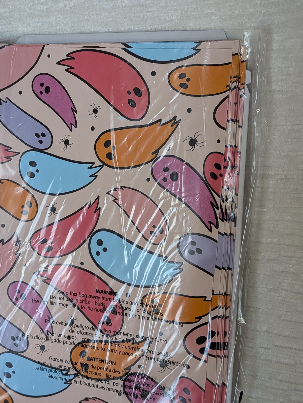 PolyMailers 10" By 13" Ghost Party Pink Background Halloween Polymailers 10ct - Picture 2 of 6